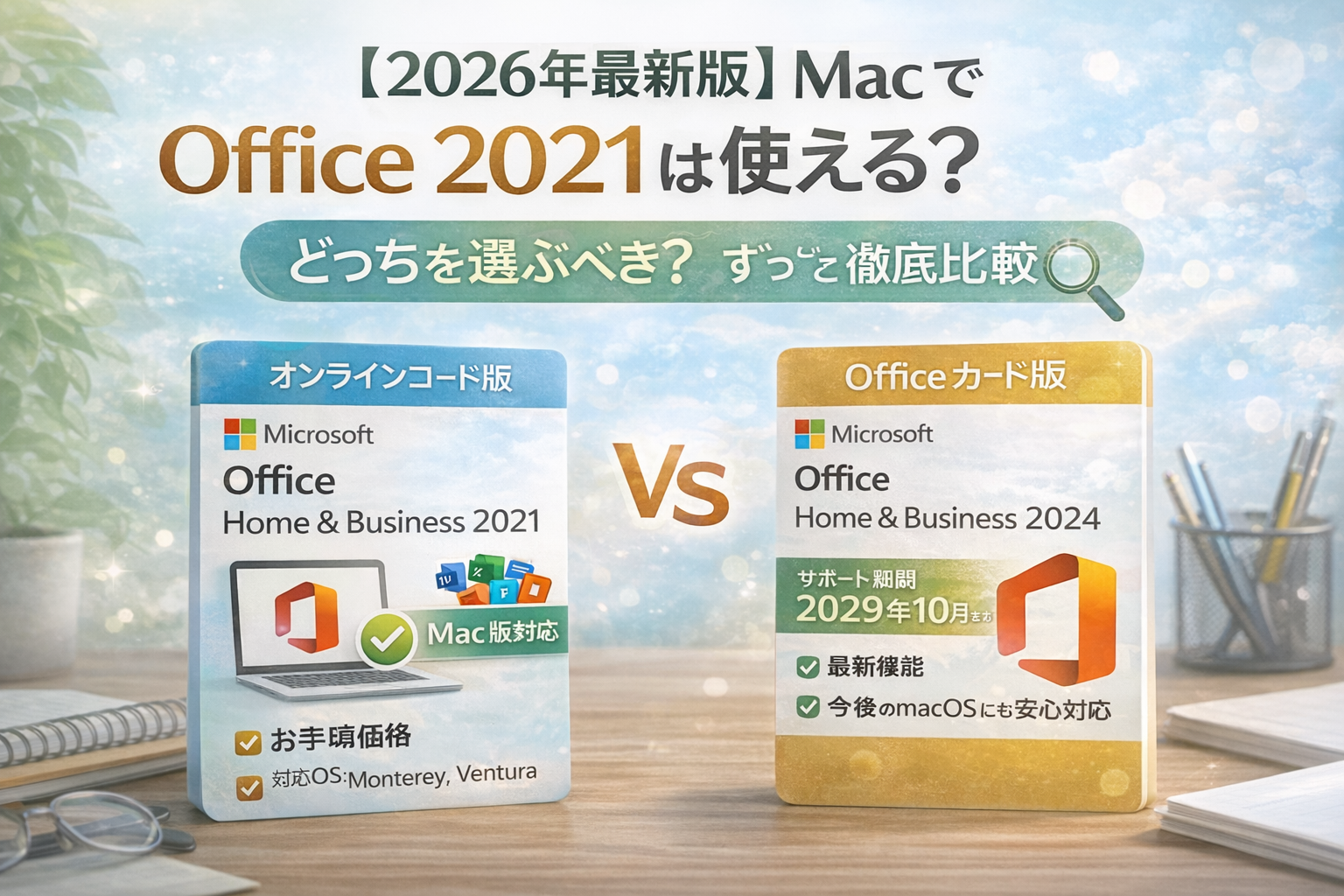 2026年最新版】MacでOffice 2021は使える？Office 2024との違いを徹底
